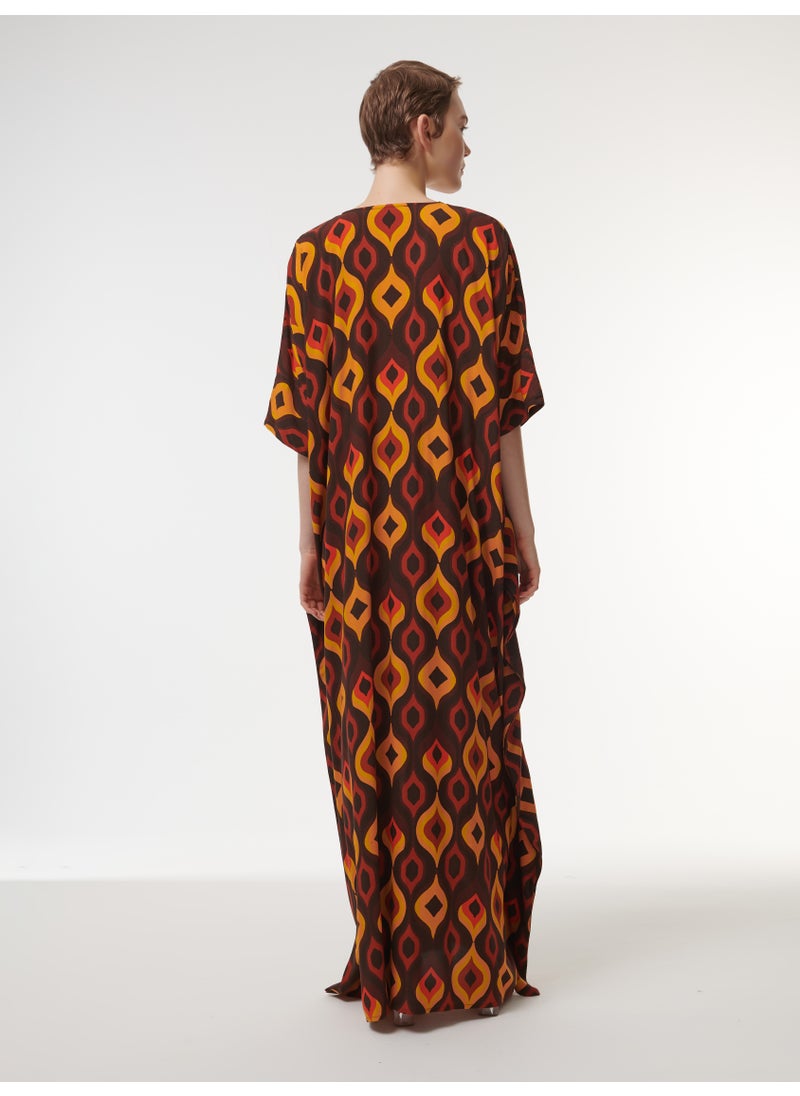 Ikat Printed Kaftan