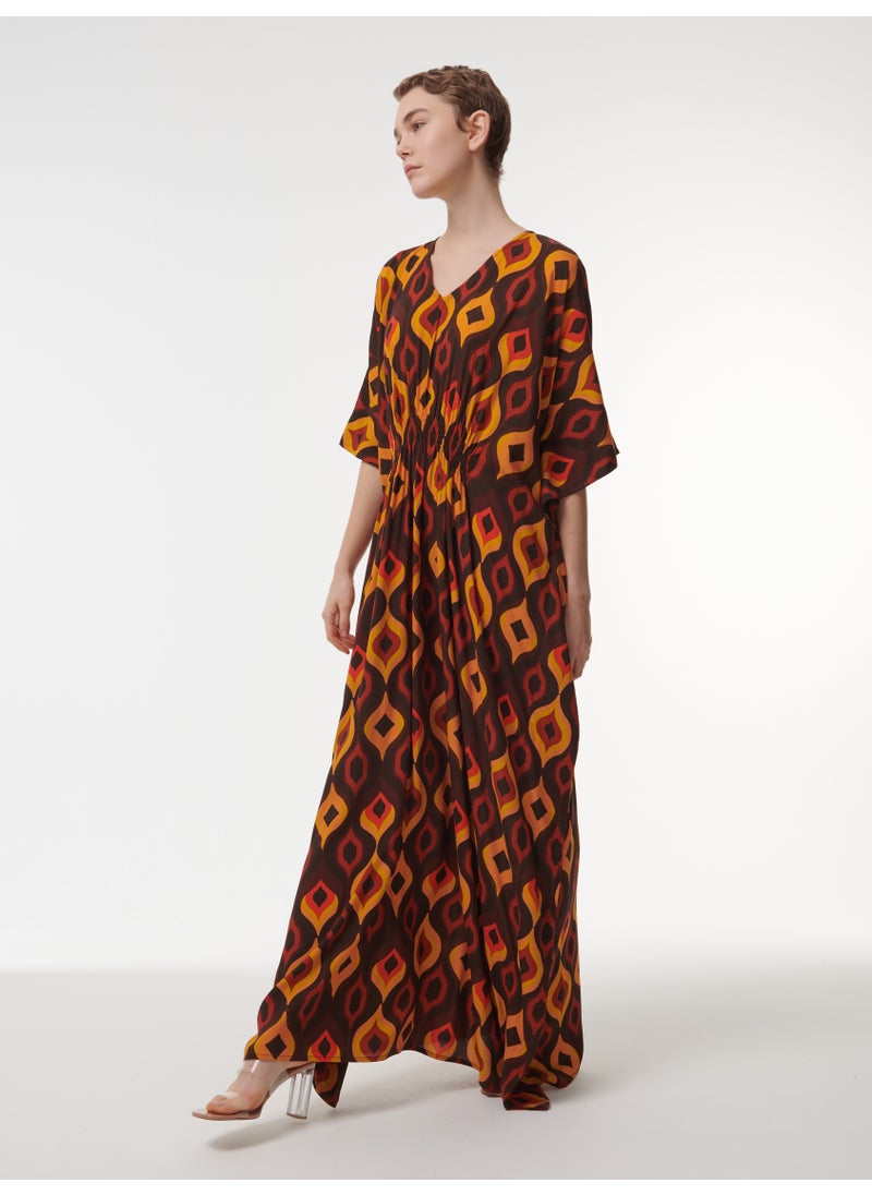 Ikat Printed Kaftan