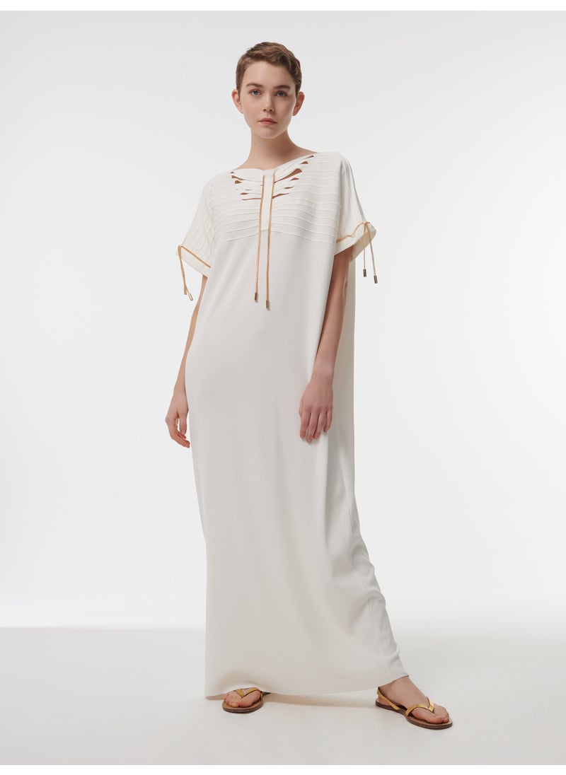 Cut-Out Neck Knit Kaftan