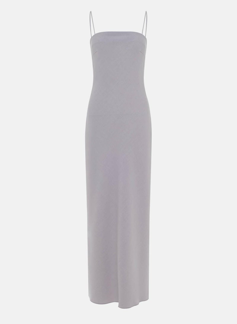 Straight maxi dress with straps