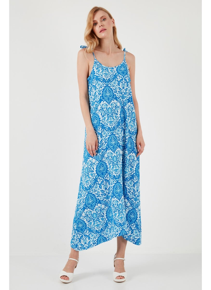 Regular Fit Rope Strap Long Dress Women's Dress 5865732