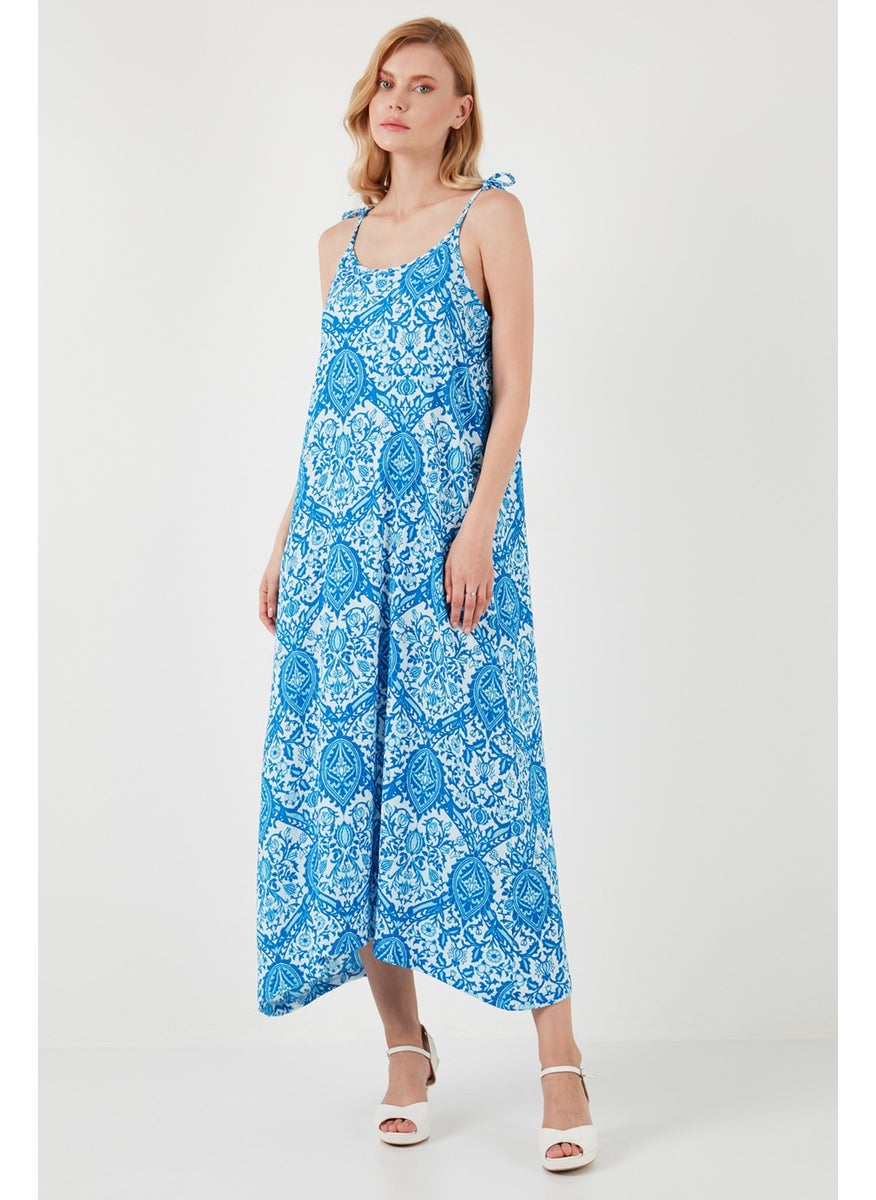 Regular Fit Rope Strap Long Dress Women's Dress 5865732