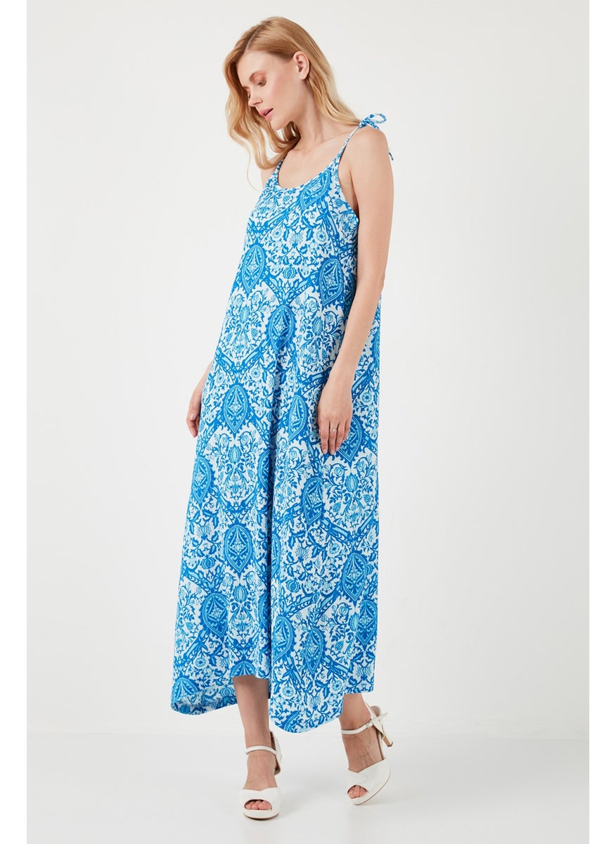 Regular Fit Rope Strap Long Dress Women's Dress 5865732