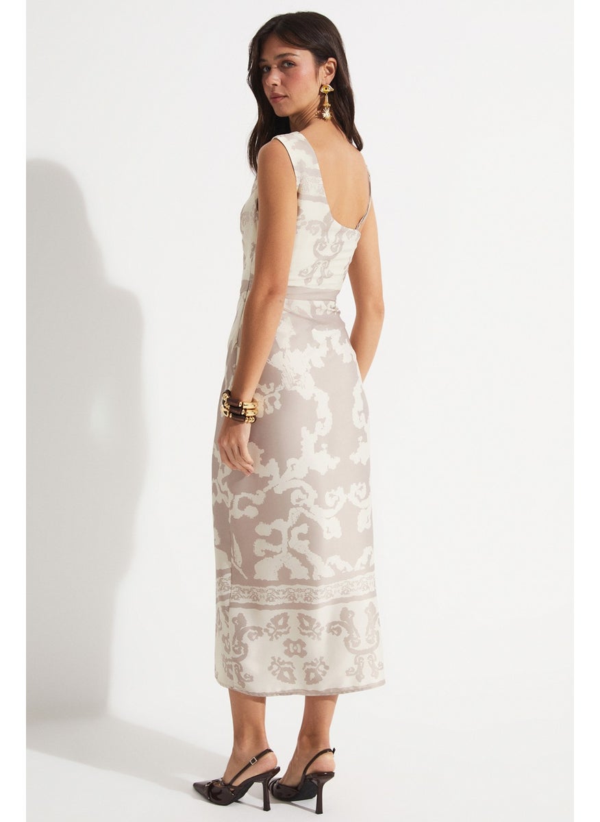 Patterned Degaje Strap Dress