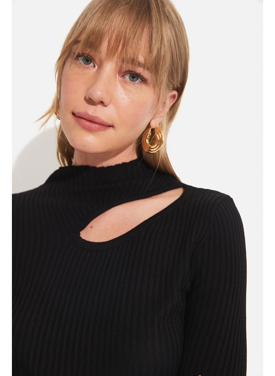 Cut Out Detailed Knitwear Dress