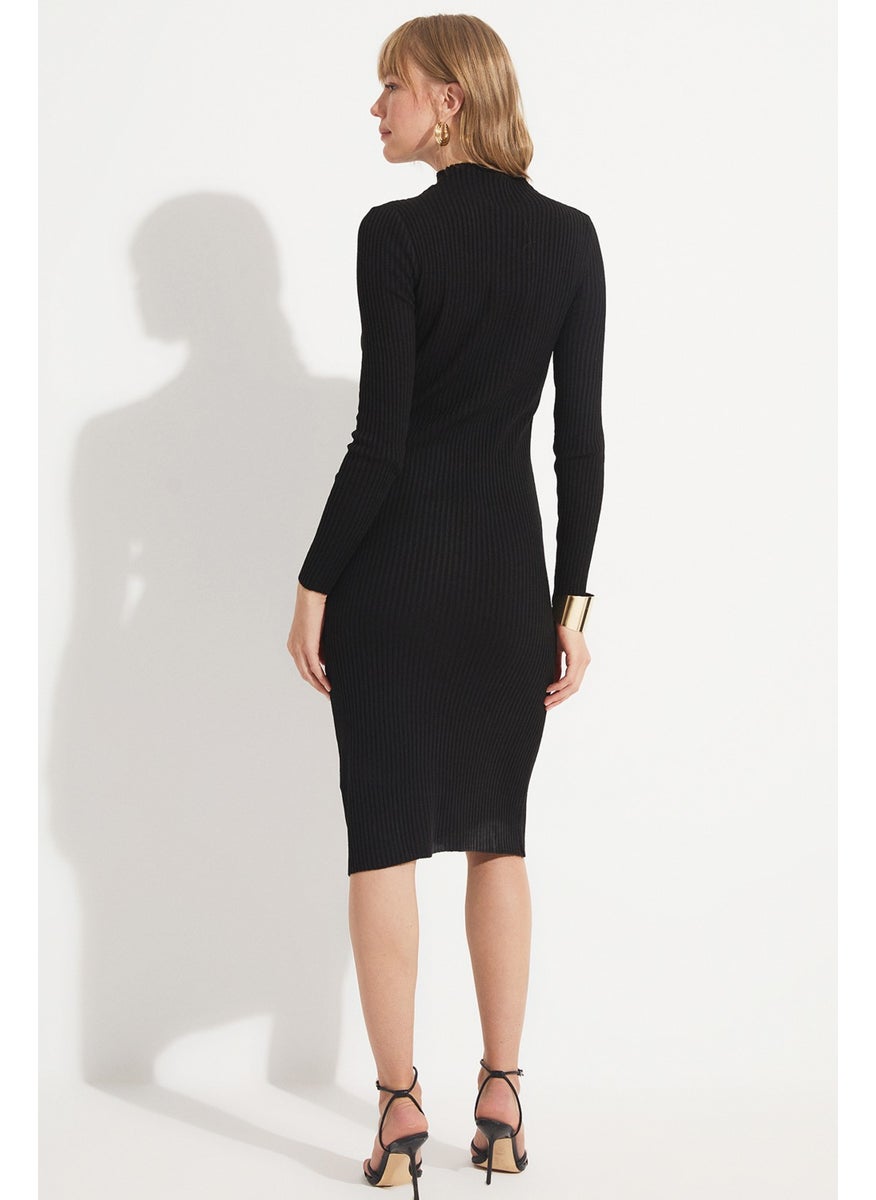 Cut Out Detailed Knitwear Dress