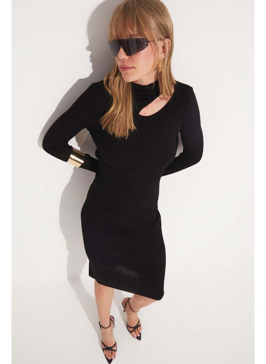 Cut Out Detailed Knitwear Dress