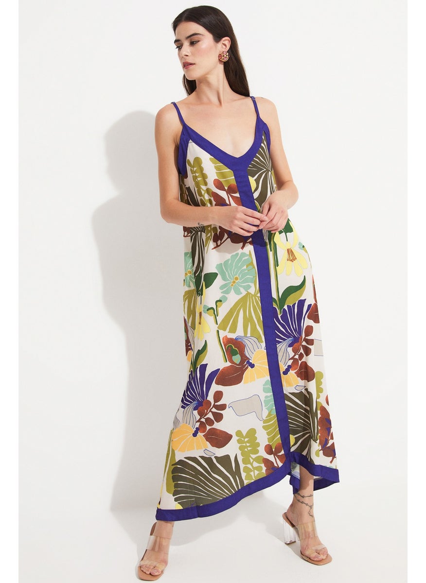 Women's Patterned Suspender Dress