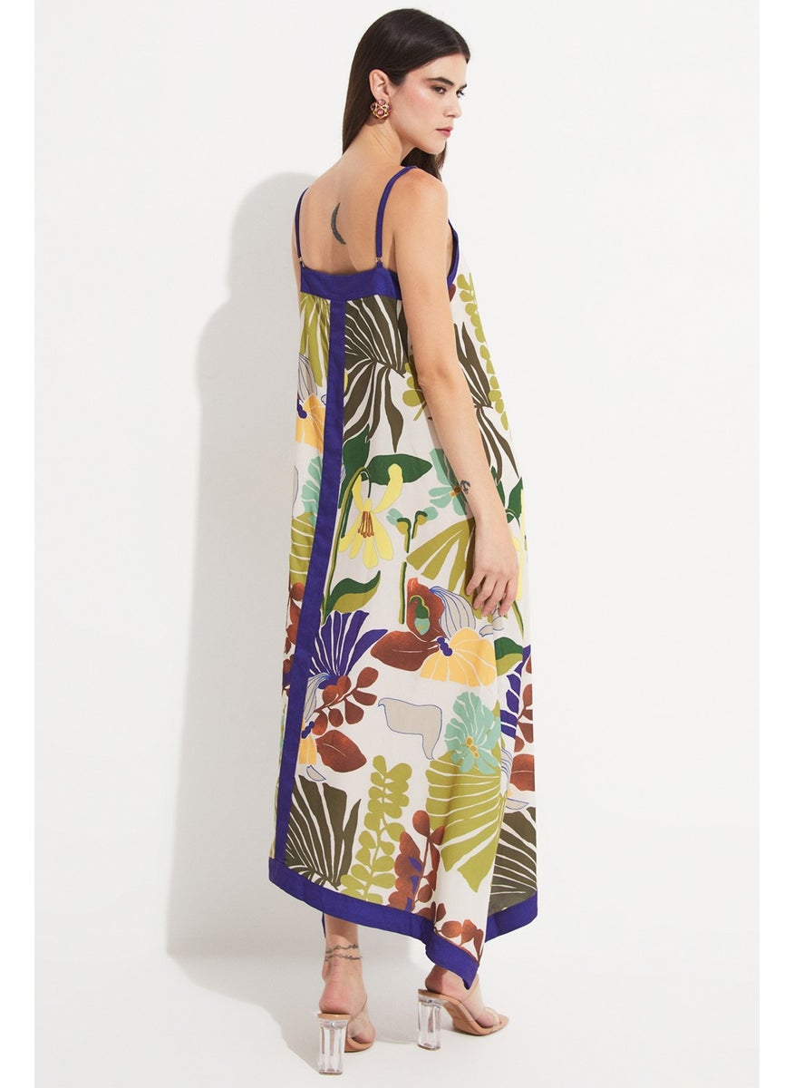 Women's Patterned Suspender Dress