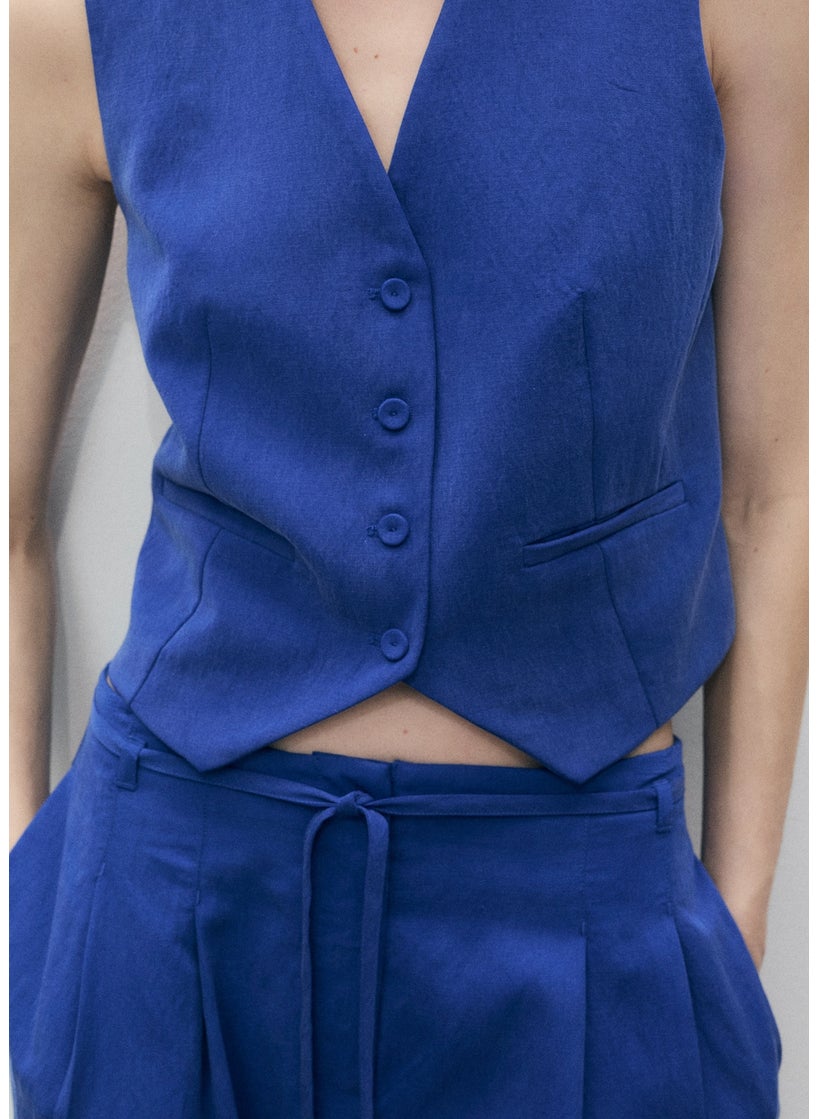 Straight Lyocell Suit Waistcoat