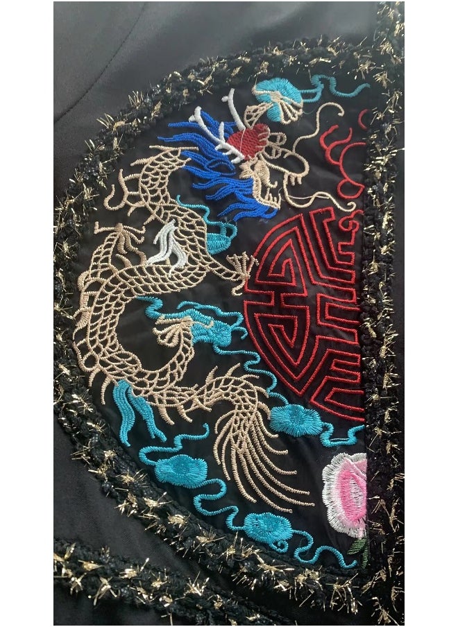 Black Hand Embroidered Robe