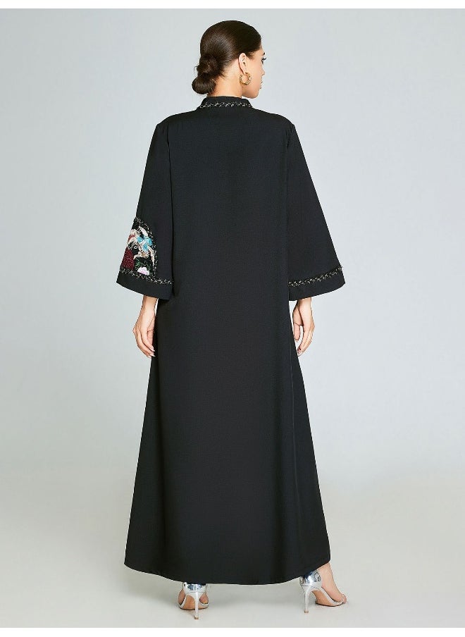 Black Hand Embroidered Robe