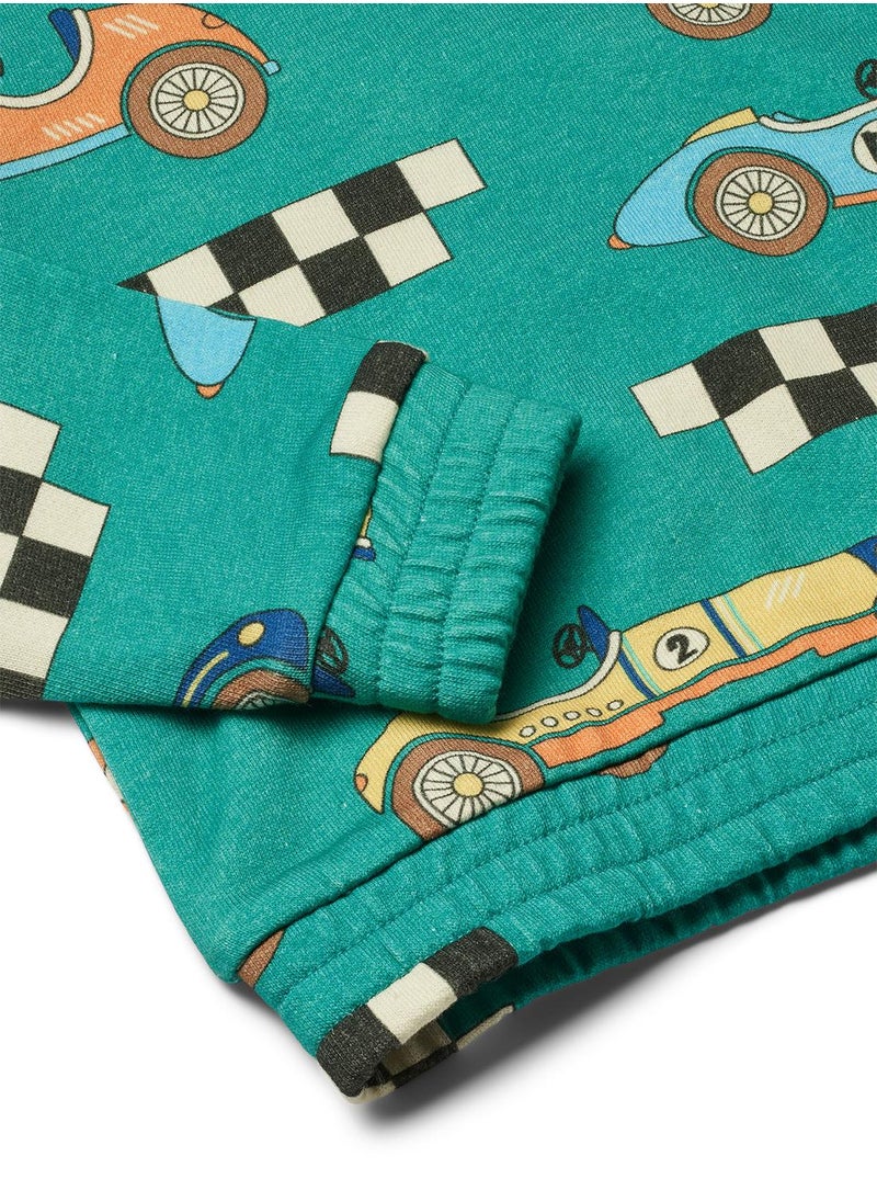 Sweatshirt with race cars