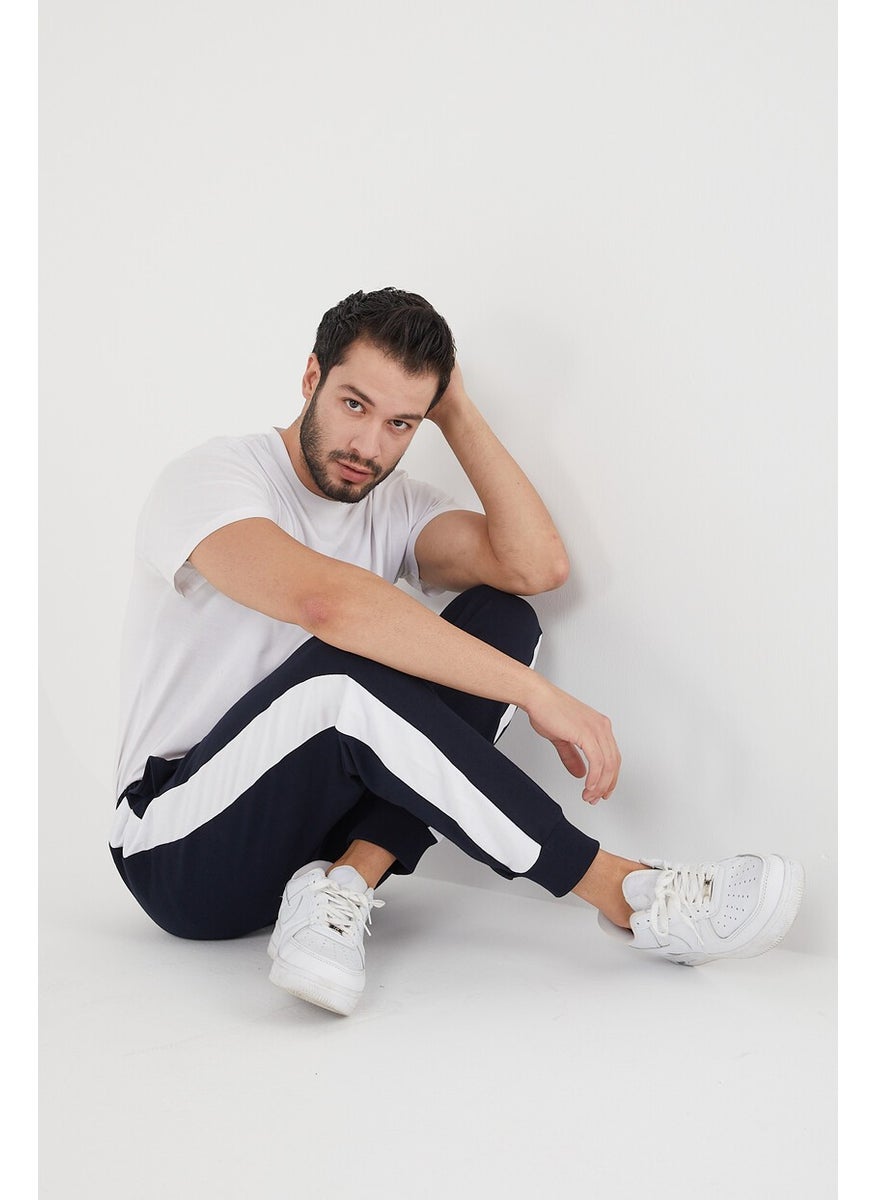 Twenty3 Men Regular Side Paneled Hem Ribbed Pocket Sweatpants