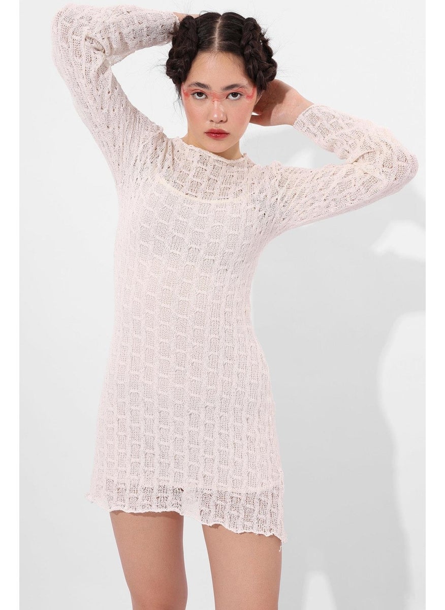 Women's Ecru Lined Dress