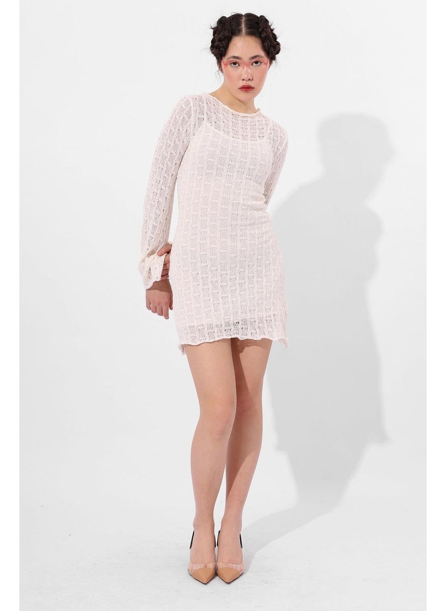 Women's Ecru Lined Dress