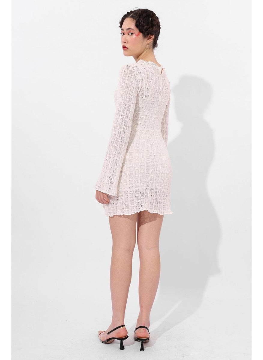 Women's Ecru Lined Dress