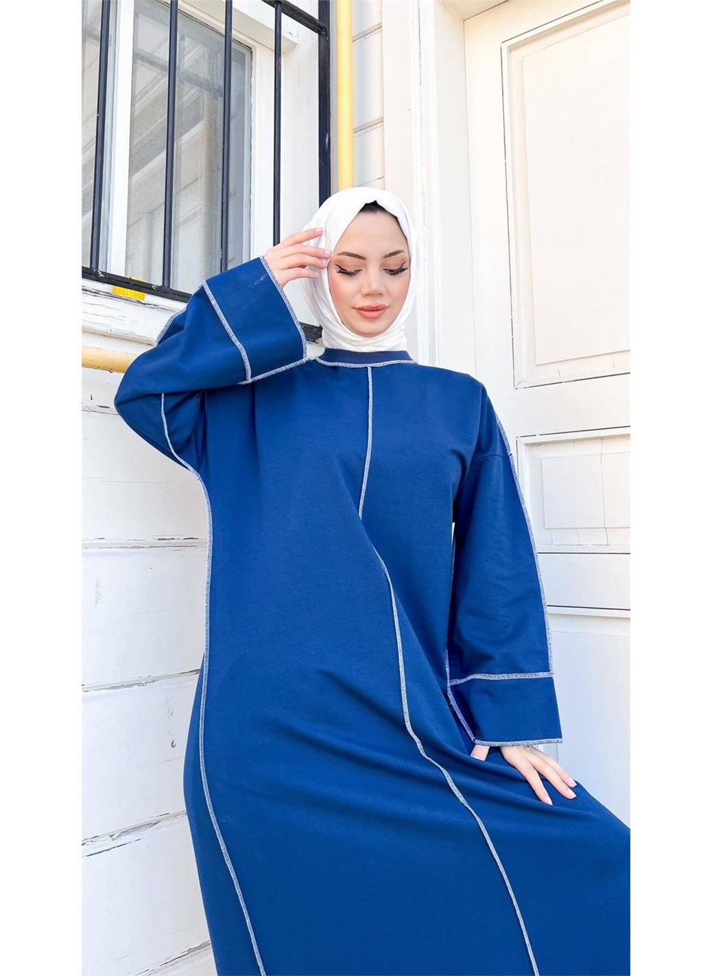 Mevlana Oversize Cotton Dress - 71167.006 - Indigo