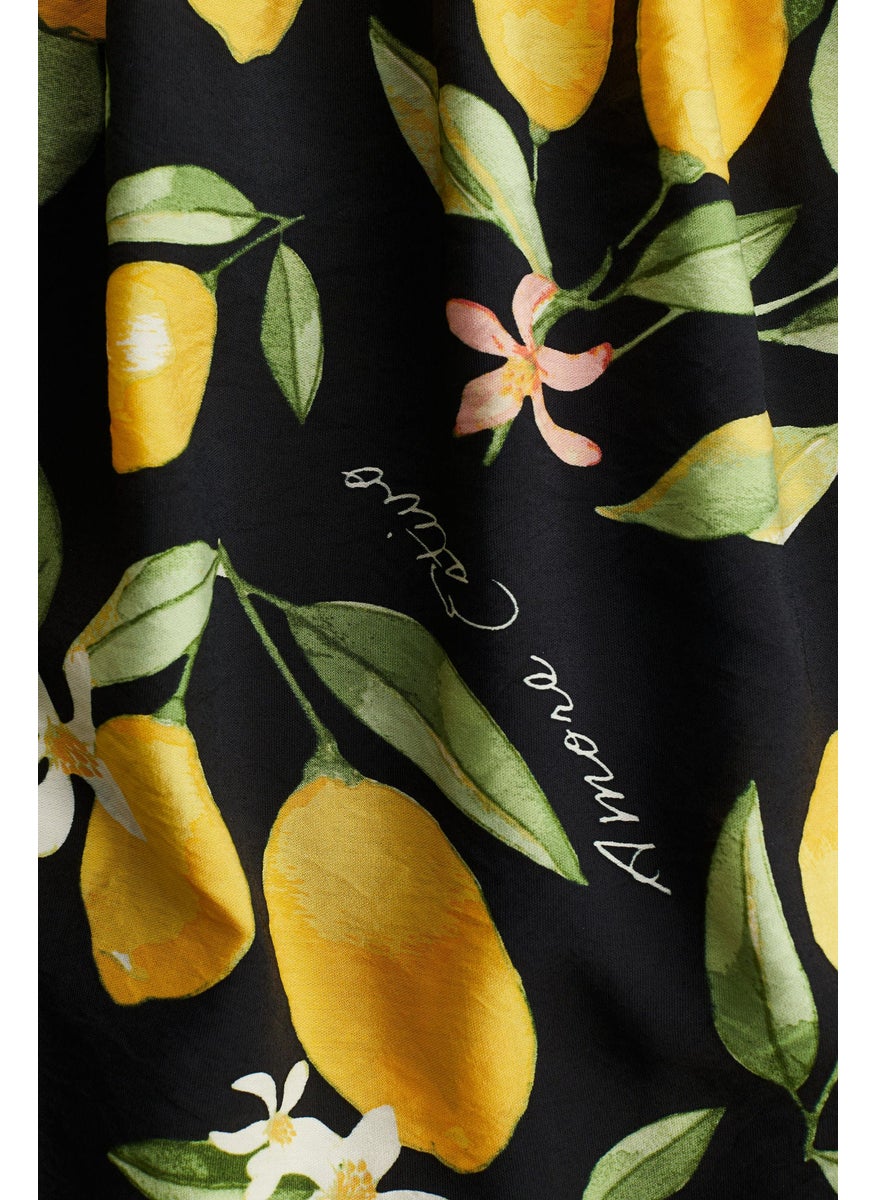 Balloon-Sleeved Tunic Dress