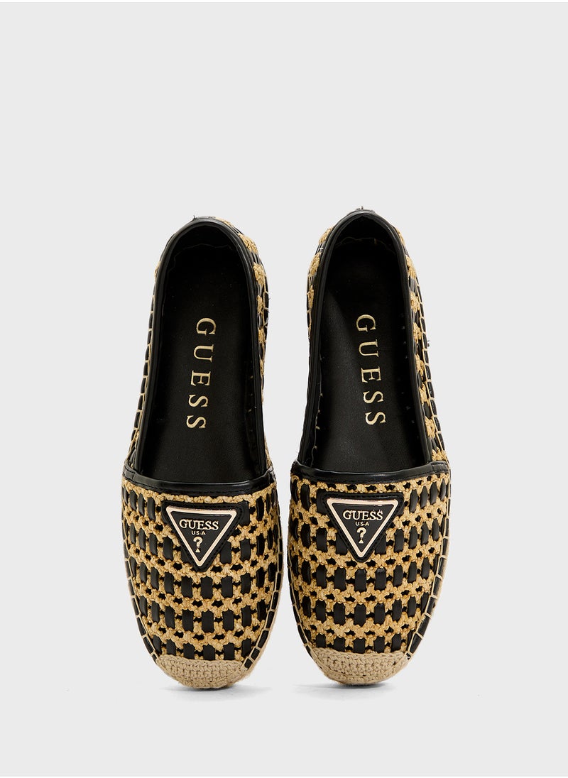 Logo Detailed Flat Espadrilles