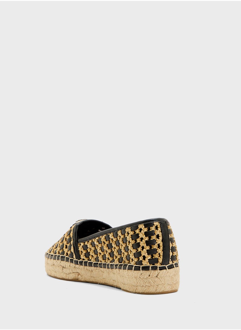 Logo Detailed Flat Espadrilles