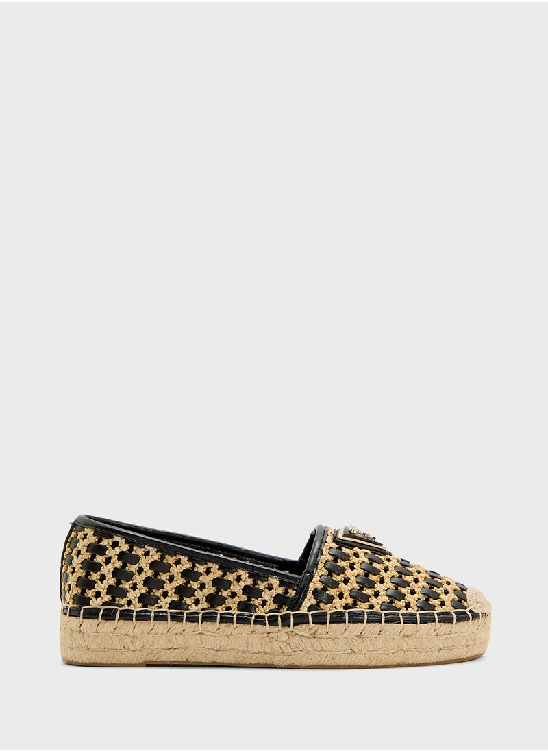 Logo Detailed Flat Espadrilles