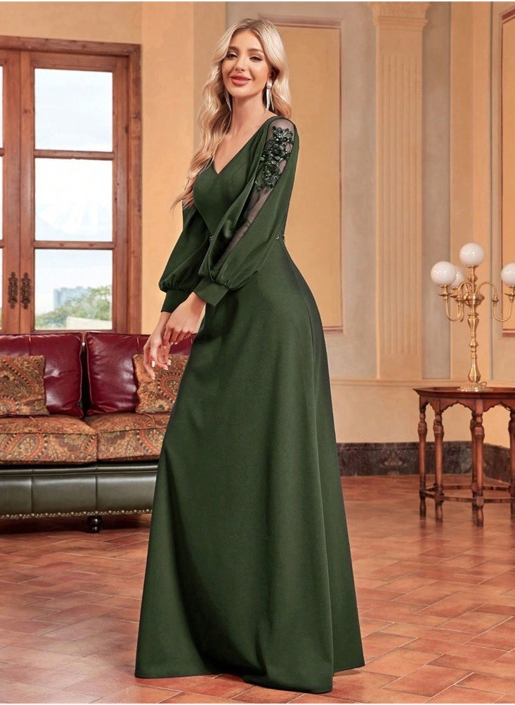Long Sleeve Sequin Mermaid Evening Dress for Weddings and Parties
