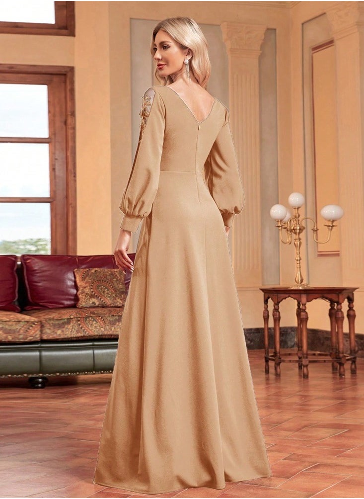 Long Sleeve Sequin Mermaid Evening Dress for Weddings and Parties