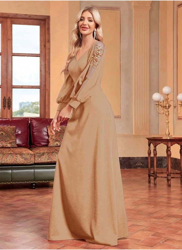Long Sleeve Sequin Mermaid Evening Dress for Weddings and Parties