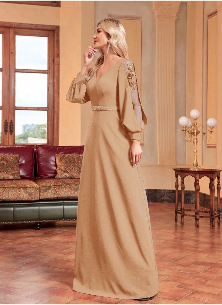 Long Sleeve Sequin Mermaid Evening Dress for Weddings and Parties