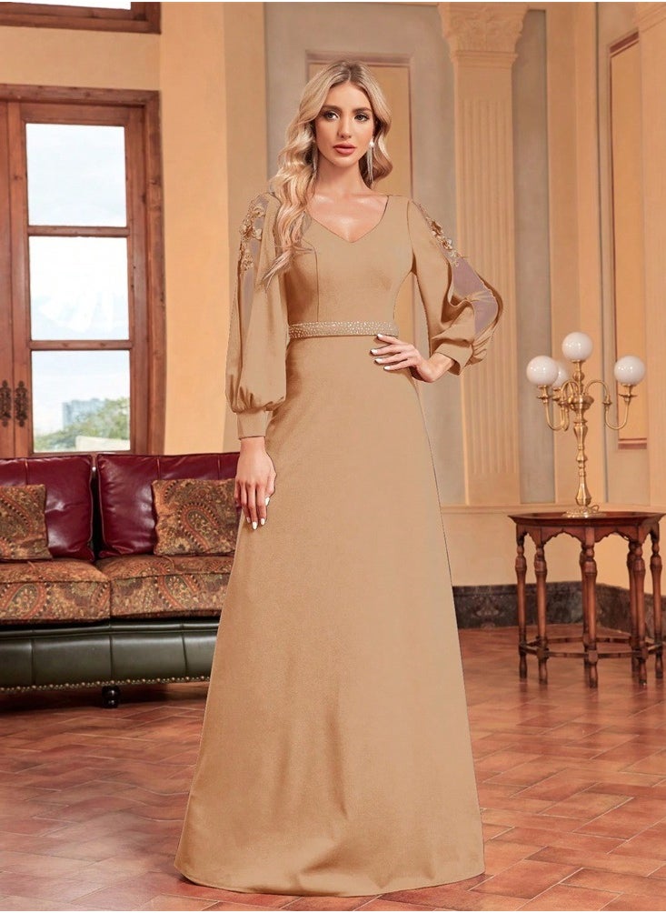Long Sleeve Sequin Mermaid Evening Dress for Weddings and Parties
