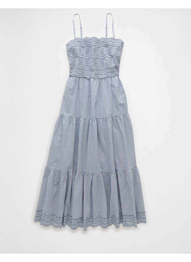 AE Scalloped Tiered Midi Dress