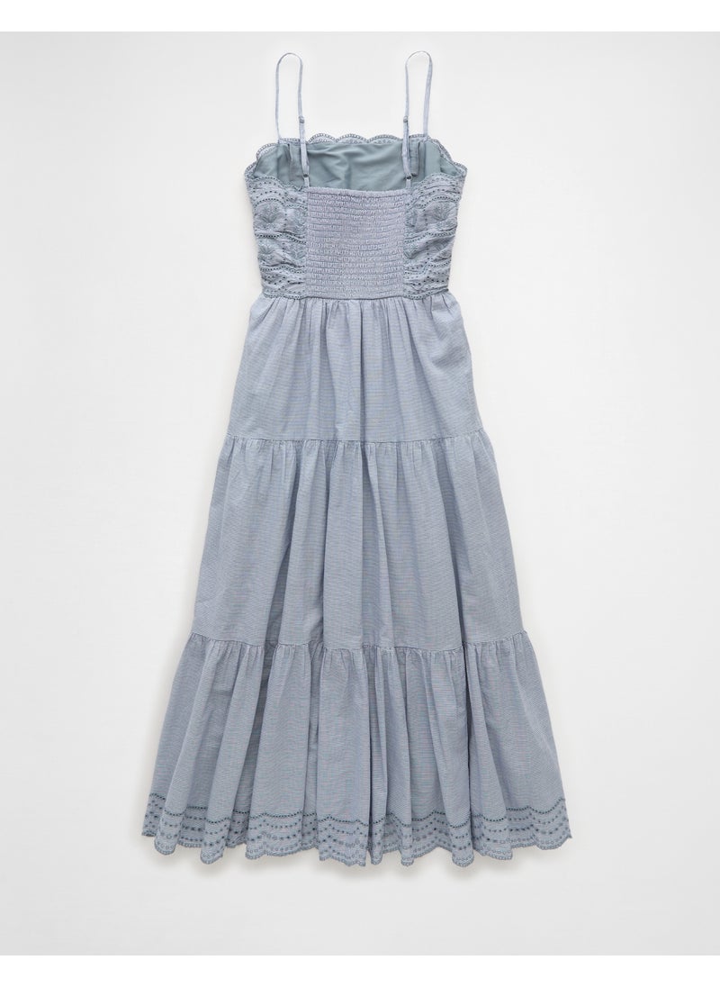 AE Scalloped Tiered Midi Dress