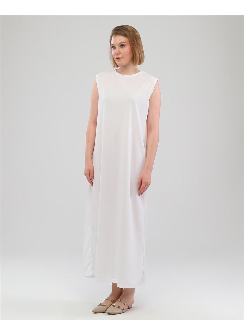 Fashion Show Underwear Plain Basic Sleeveless Dress - 06041.002 - White