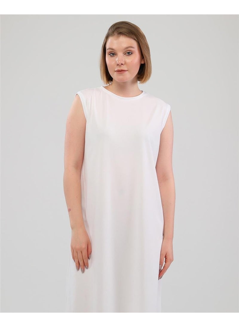 Fashion Show Underwear Plain Basic Sleeveless Dress - 06041.002 - White