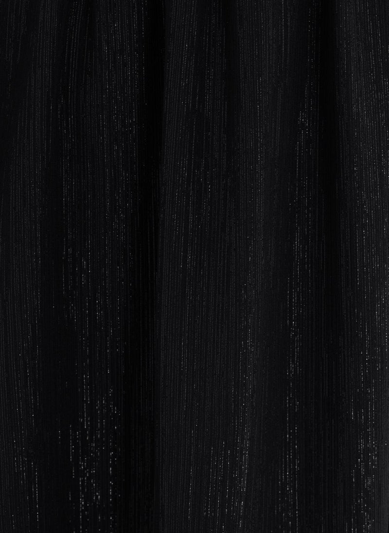 Flared metallic midi dress