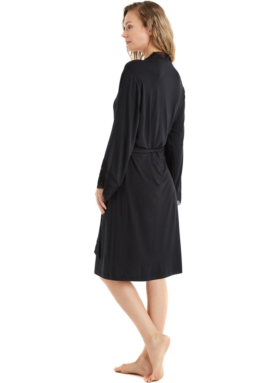 Women's Black Dressing Gown 51600
