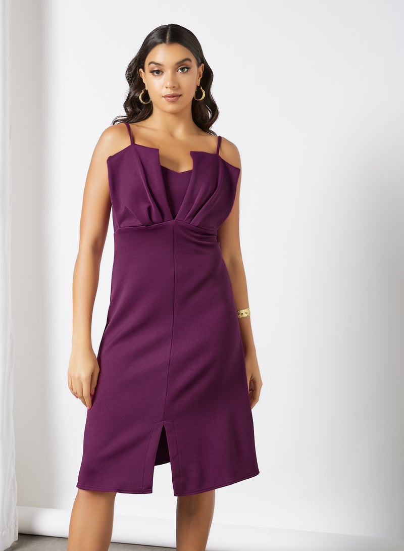 Front Overlay Dress Purple