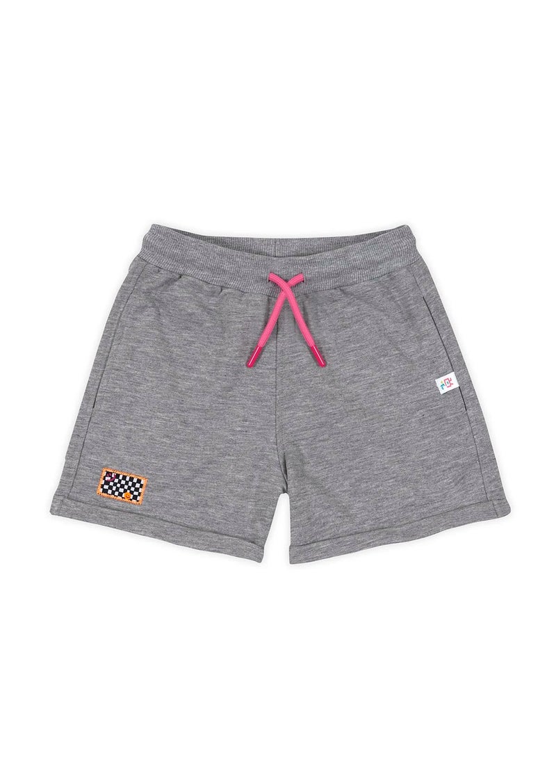 Grey Basic Pleated Shorts
