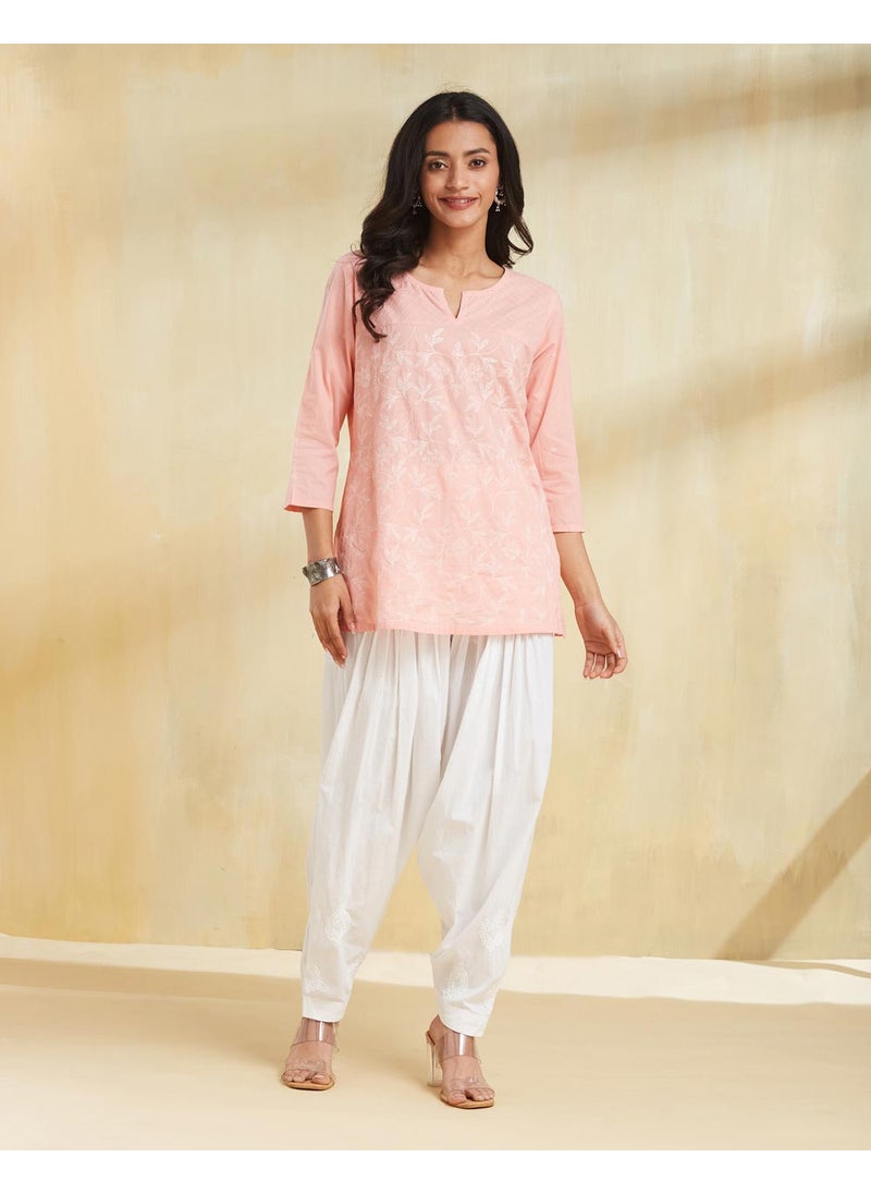 White Cotton Chikankari Salwar