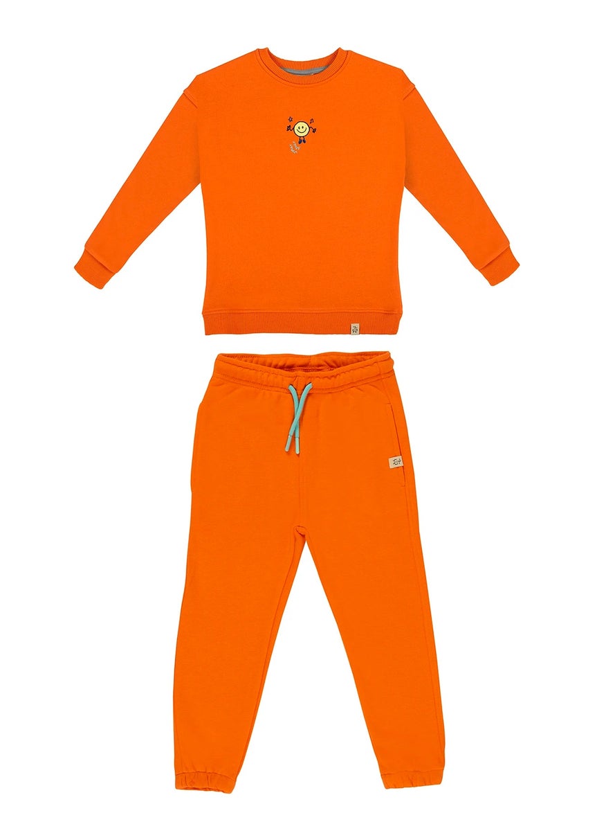 Orange Smiley Joggers