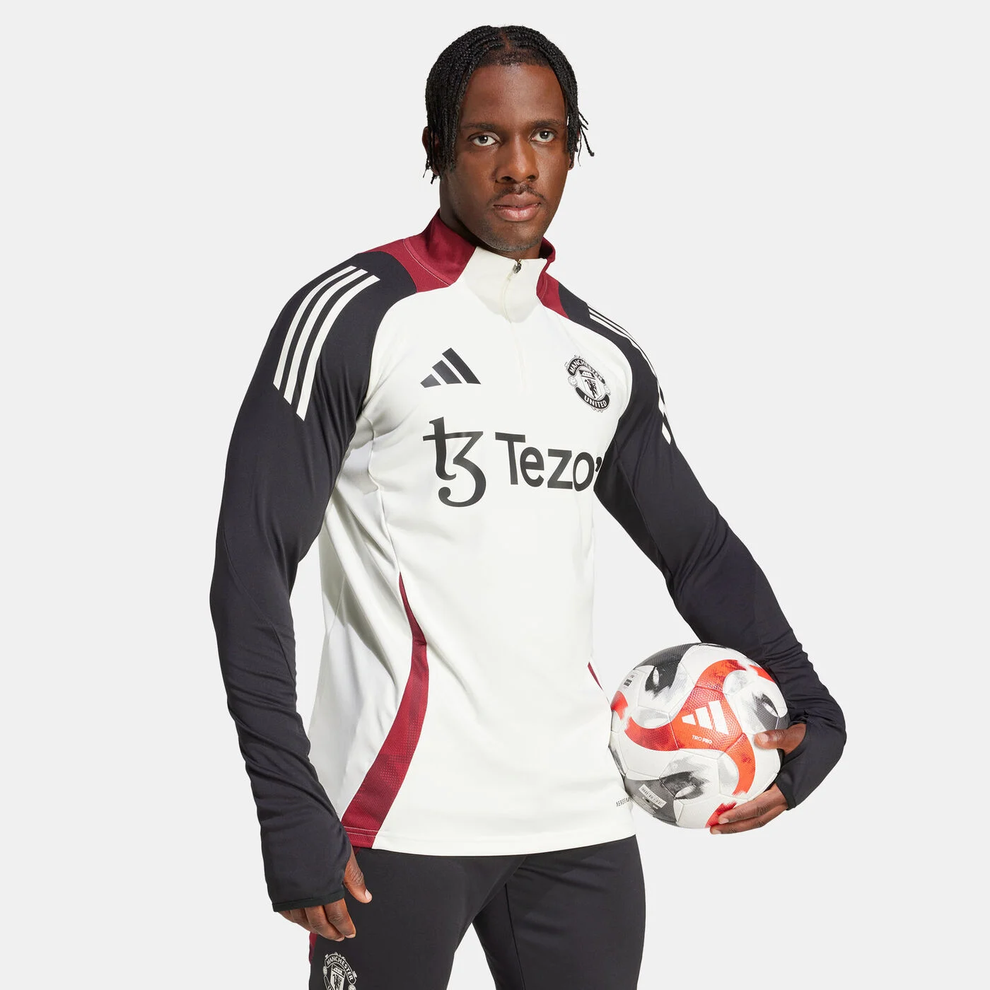 Men's Manchester United Tiro 24 Football Training 1/4-Zip Top