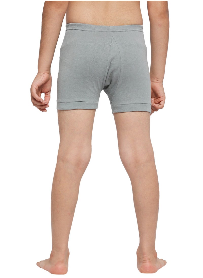BOY'S COTTON BOXER SHORT BRIEF (PACK OF 3) - DARK GREY