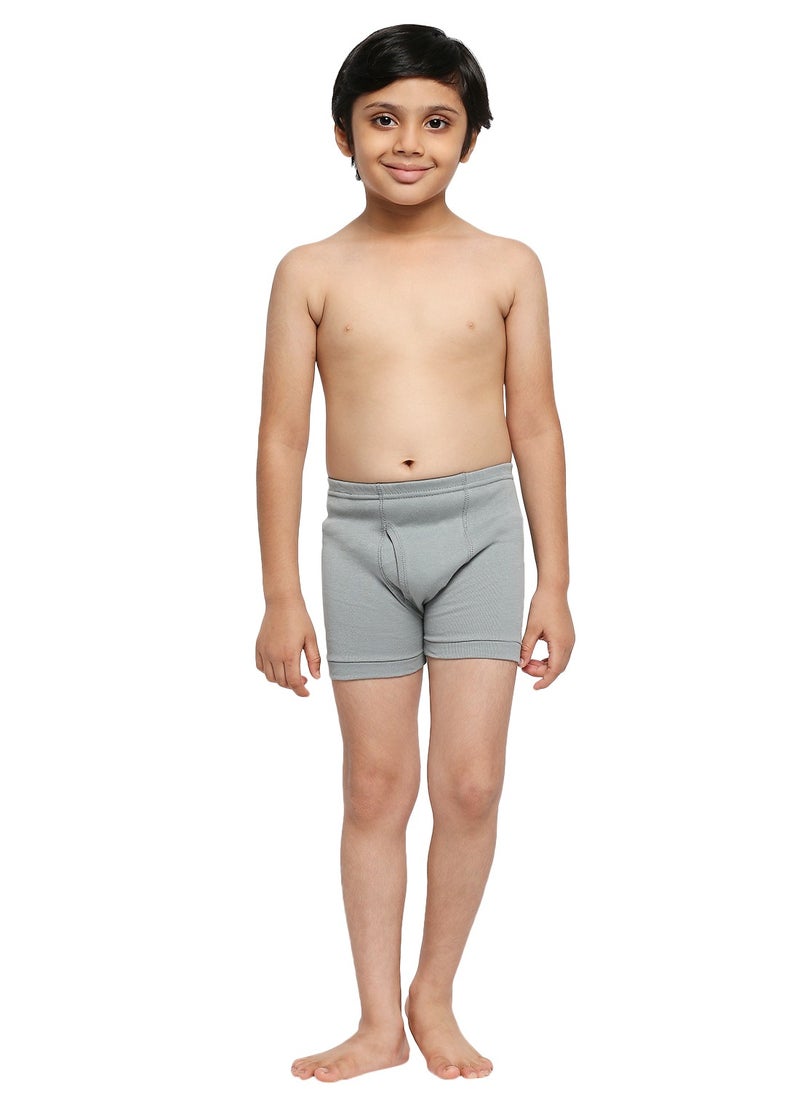 BOY'S COTTON BOXER SHORT BRIEF (PACK OF 3) - DARK GREY