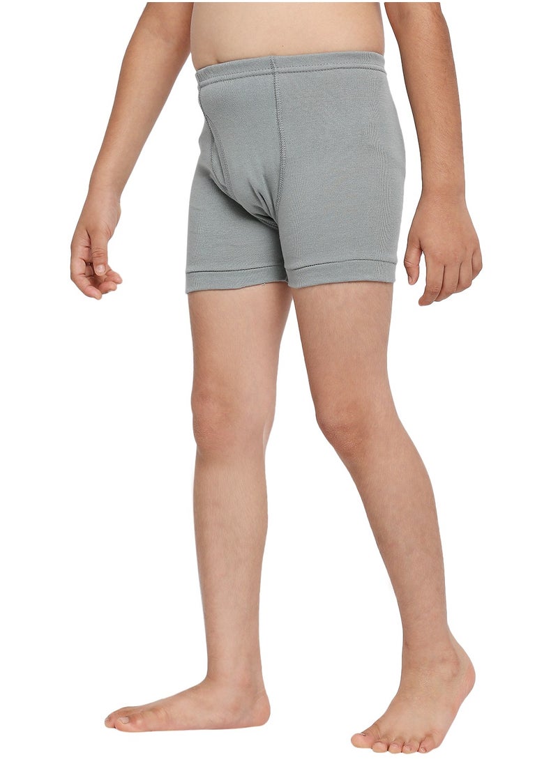 BOY'S COTTON BOXER SHORT BRIEF (PACK OF 3) - DARK GREY