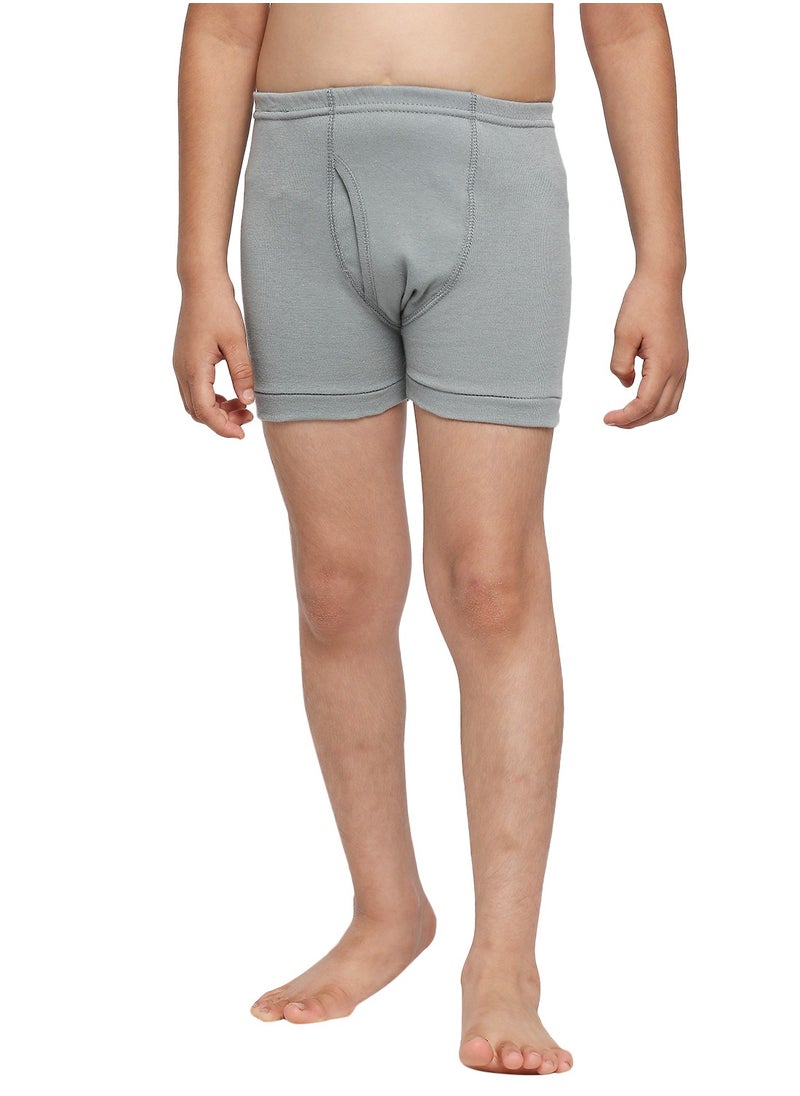 BOY'S COTTON BOXER SHORT BRIEF (PACK OF 3) - DARK GREY