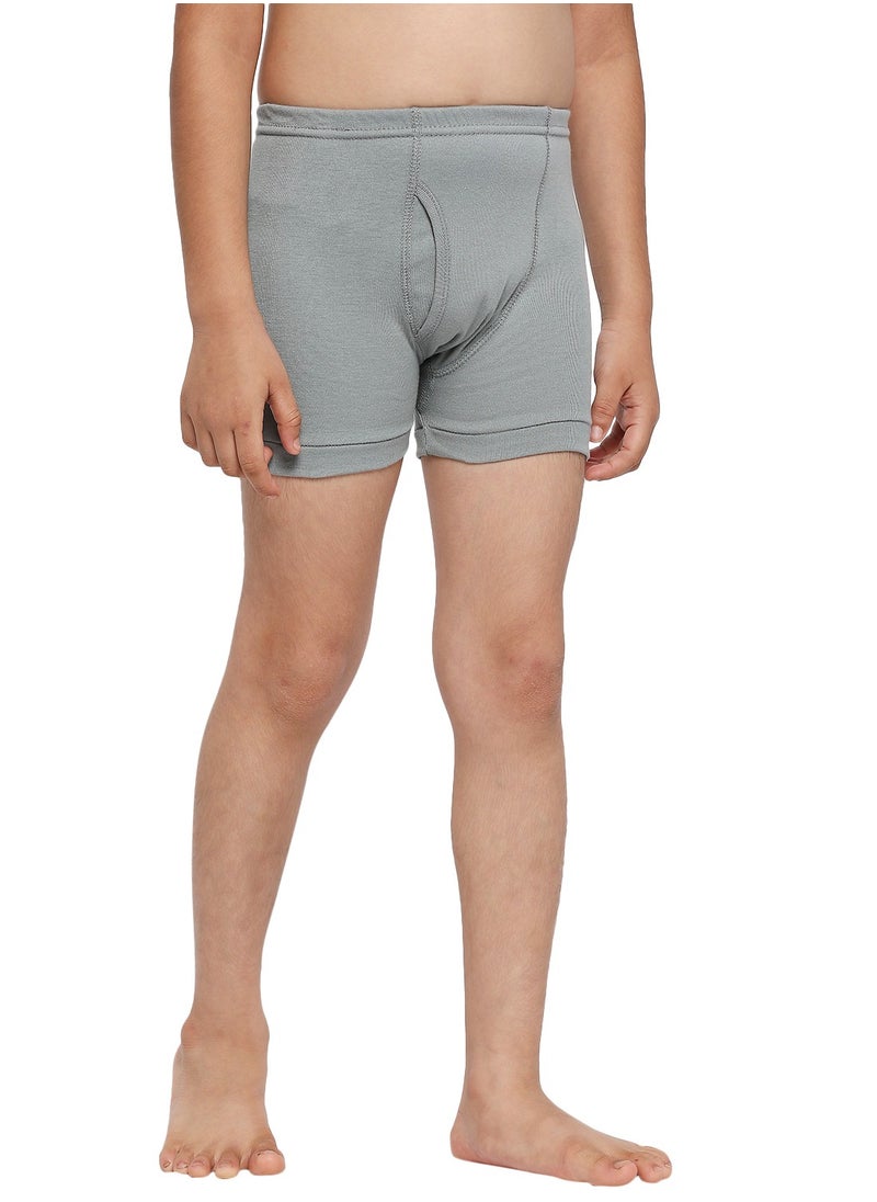 BOY'S COTTON BOXER SHORT BRIEF (PACK OF 3) - DARK GREY