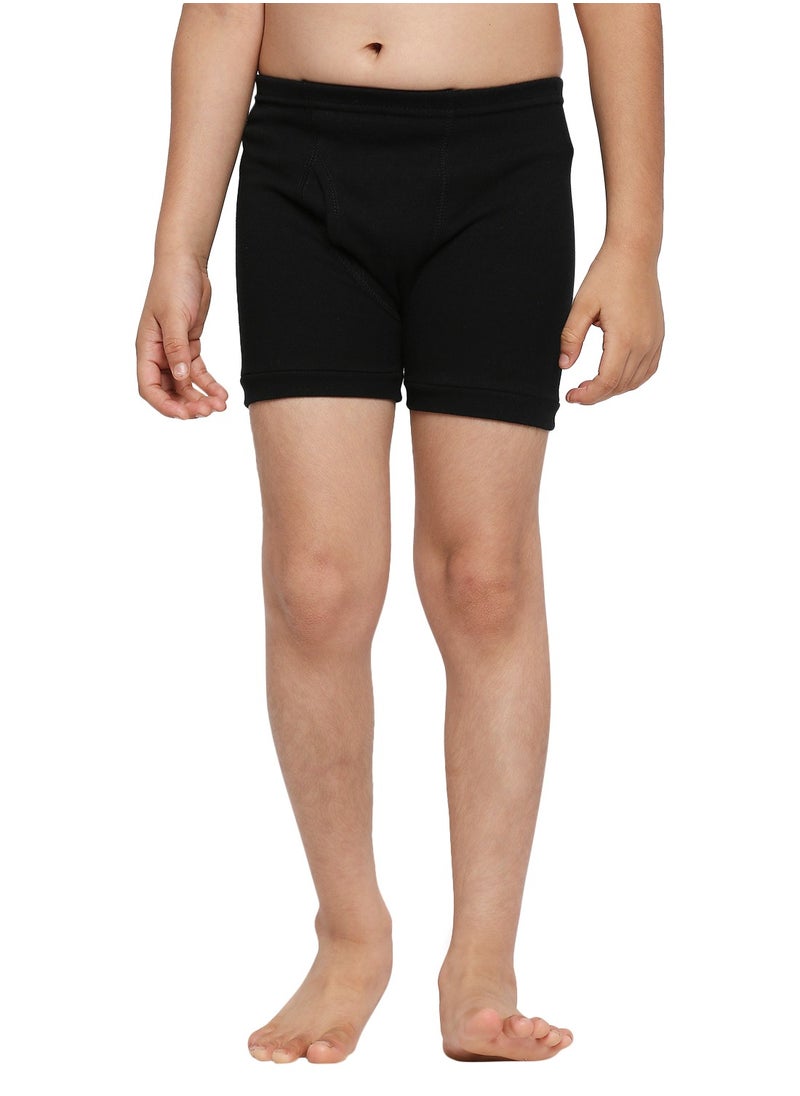 BOY'S COTTON BOXER SHORT BRIEF (PACK OF 3) - BLACK