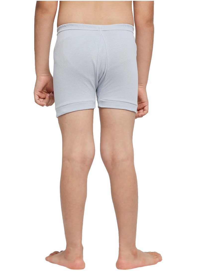 BOY'S COTTON BOXER SHORT BRIEF (PACK OF 3) - LIGHT GREY