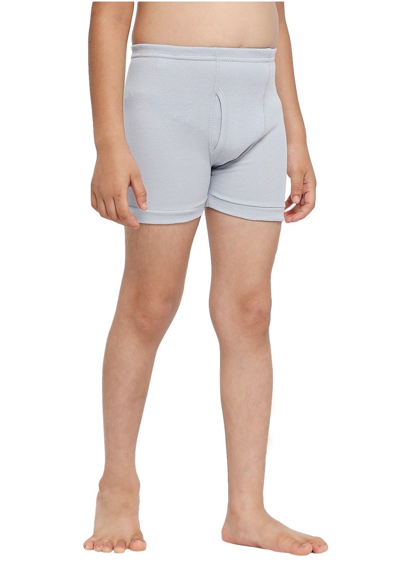 BOY'S COTTON BOXER SHORT BRIEF (PACK OF 3) - LIGHT GREY